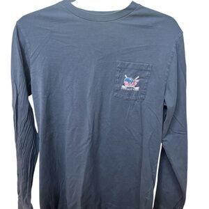 Vineyard Vines Blue Long Sleeve Tee Classic Crew